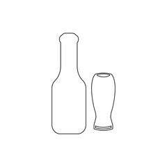 beer icon. Element of cyber security for mobile concept and web apps icon. Thin line icon for website design and development, app development