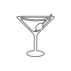 martini glass icon. Element of Bar for mobile concept and web apps icon. Thin line icon for website design and development, app development