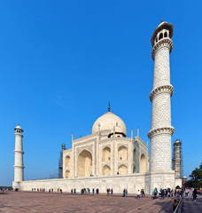 Amazing view on the Taj Mahal  in Agra, Uttar Pradesh, India. 