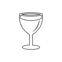 glass of wine icon. Element of Bar for mobile concept and web apps icon. Thin line icon for website design and development, app development