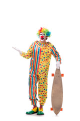 Funny clown isolated on white background