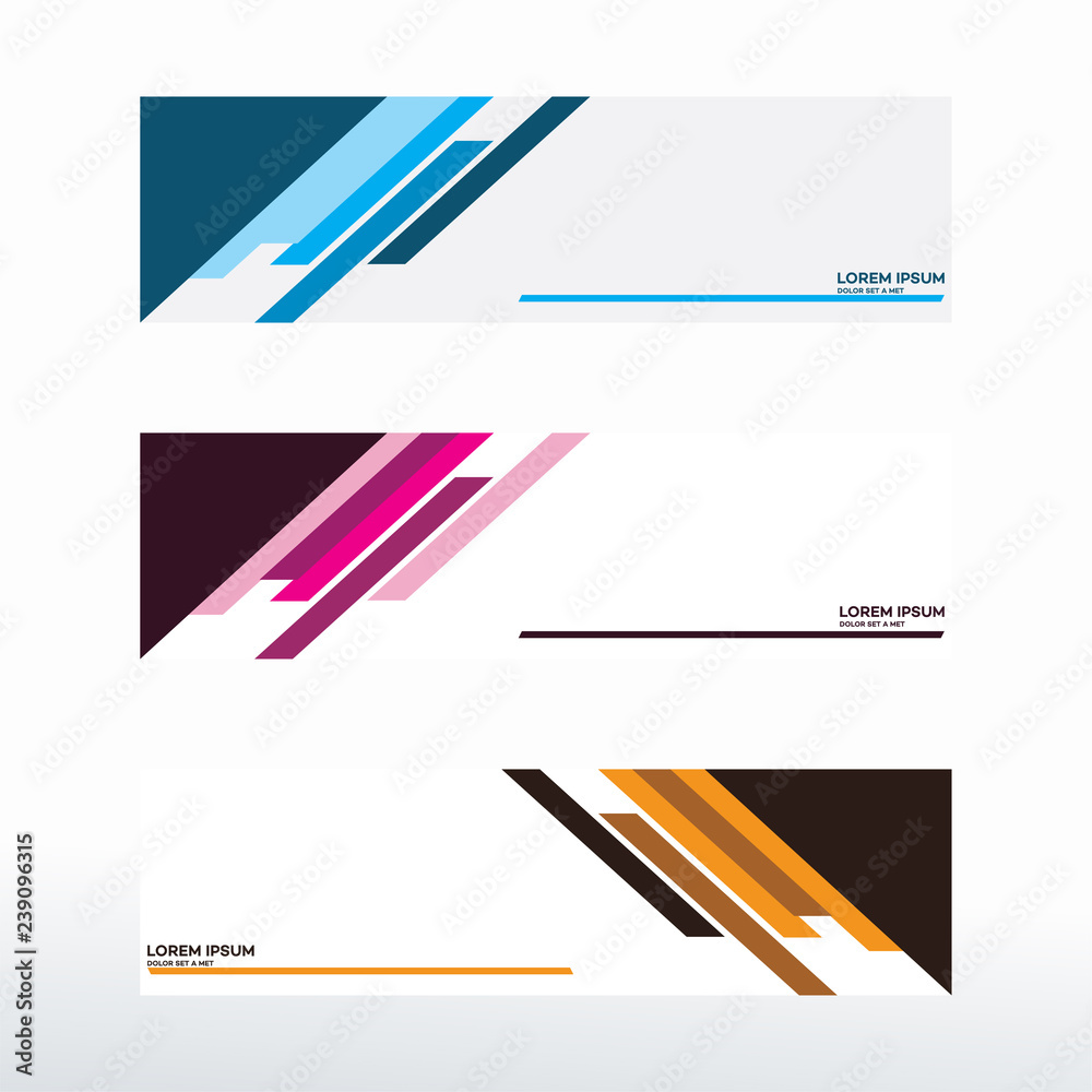 Wall mural abstract horizontal web banner background vector