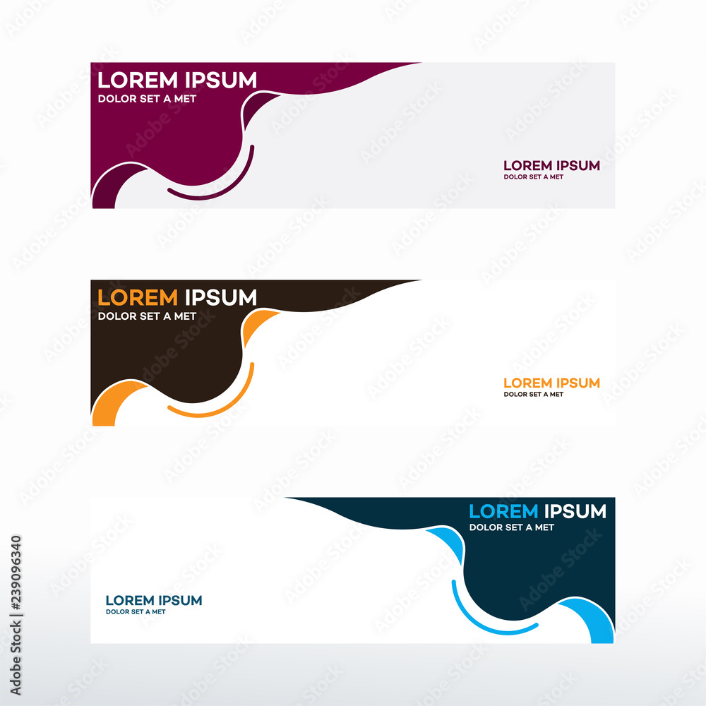 Wall mural abstract horizontal web banner background vector