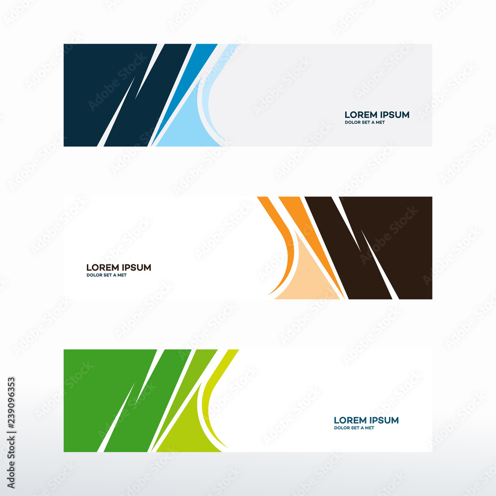 Wall mural abstract horizontal web banner background vector