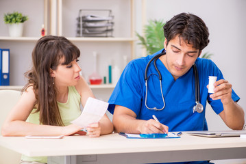 Young patient visiting doctor cardiologist 