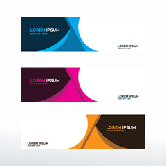 Abstract Horizontal Web Banner Background Vector