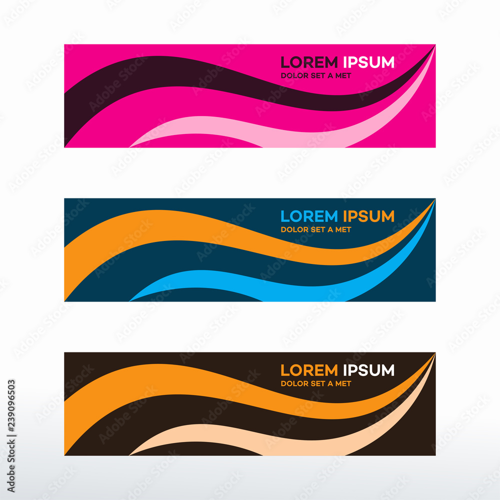 Wall mural abstract horizontal web banner background vector