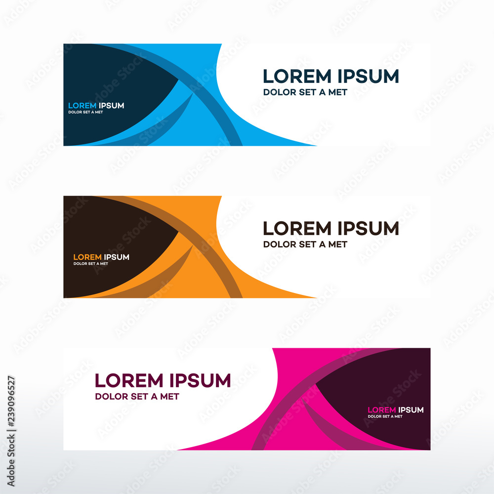 Wall mural abstract horizontal web banner background vector