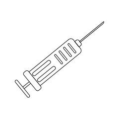 syringe icon. Element of cyber security for mobile concept and web apps icon. Thin line icon for website design and development, app development