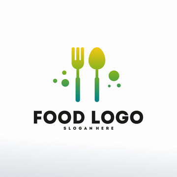 Simple Food Spoon and Fork logo template, Restaurant logo template