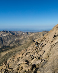 Fototapeta na wymiar Hiker on Longs Peak - Colorado