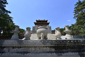 Naklejka premium The ancient Chinese buildings