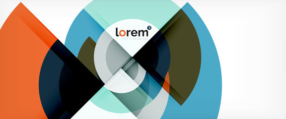 Fototapeta premium Multicolored round shapes abstract background