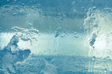 The texture of the ice. The frozen water.Winter background  