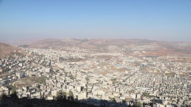 Panorama of Nablus (Shomron or Shechem) from Mount Gerizim