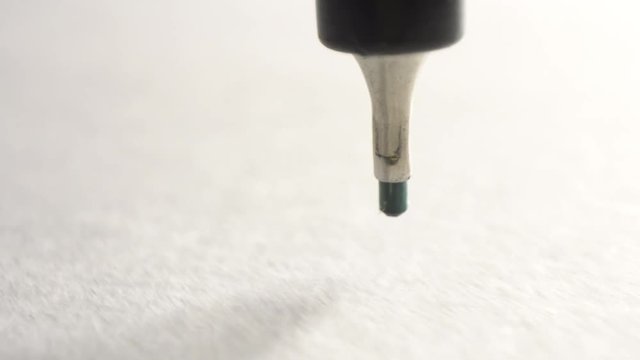 Plotter draws abstract calligraphic patterns
