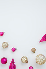 gold and pink christmas ornament