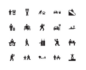 Obraz premium Set Of 20 icons such as Winner, Client, Park, Scholar, Photograp