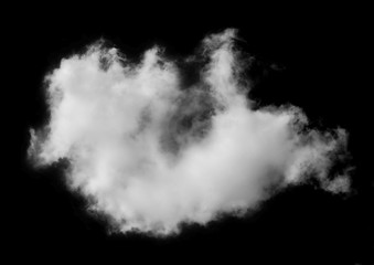 white Clouds on black background.