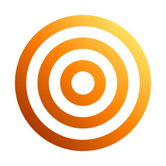 Target sign - orange gradient transparent, isolated - vector