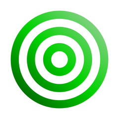 Target sign - green gradient transparent, isolated - vector