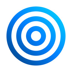 Target sign - blue gradient transparent, isolated - vector