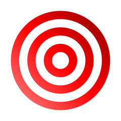 Target sign - red gradient transparent, isolated - vector