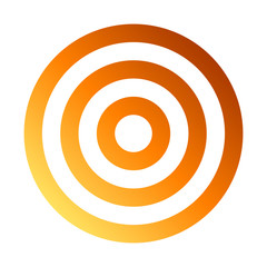 Target sign - orange gradient transparent, isolated - vector