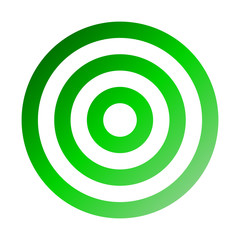 Target sign - green gradient transparent, isolated - vector