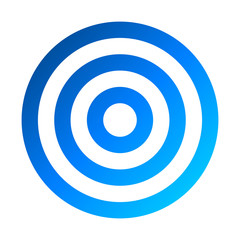 Target sign - blue gradient transparent, isolated - vector