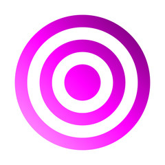 Target sign - purple gradient transparent, isolated - vector