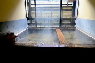 Japanese hot spring made with Hinoki