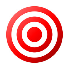 Obraz premium Target sign - red gradient transparent, isolated - vector