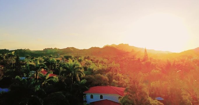 Puerto Plata Dominican Republic Aerial Drone Sunset
