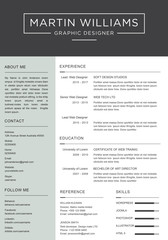 Fototapeta premium CV / resume template - elegant stylish design vector