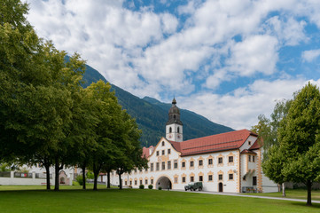 Fototapeta na wymiar View of Stift Stams in Tyrol