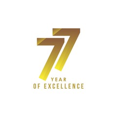 Fototapeta premium 77 Year of Excellence Vector Template Design Illustration