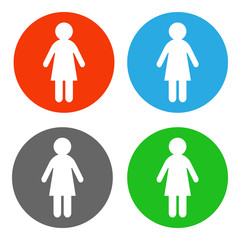 Female symbol. Icon set. Vector.