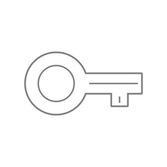 Key icon. Outline. Vector.