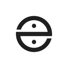 letters 2e circle geometric logo