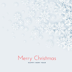 snowflakes floating background for christmas and winter season