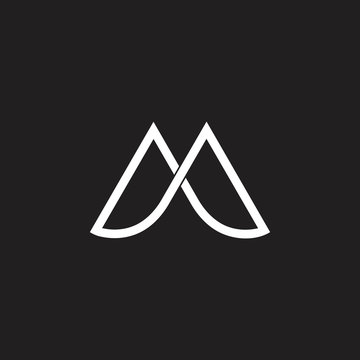 letter m infinity lines logo