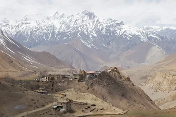 Papier Peint Lavable Dhaulagiri Gompa or Monastry in Jharkot, Mustang district, Nepal