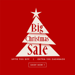 big christmas sale poster design