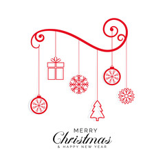 stylish merry christmas greeting design background