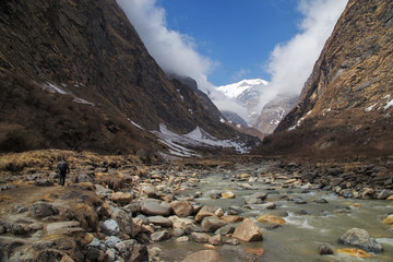 Annapurna Trekking Trail in west Nepal.