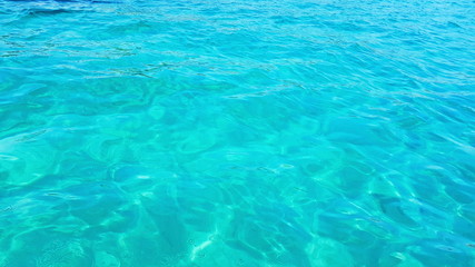 Clear water of ocean. Top view. 