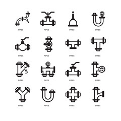 Simple Set of 16 Vector Icon. Contains such Icons as Pipes, undefined, undefined. Editable Stroke pixel perfect