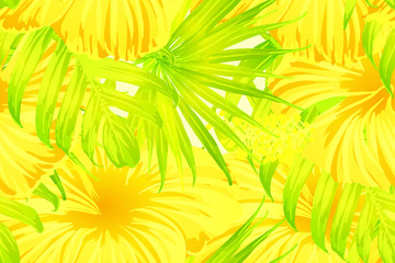 Yellow exotic pattern.