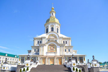 DIVEEVO, RUSSIA - September 6, 2018: Holy Trinity-Saint Seraphim-Diveyevo Monastery in Nizhny Novgorod region